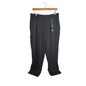 Halara NWT High Waisted Pocket Solid Work Tapered Pants Black XL 16